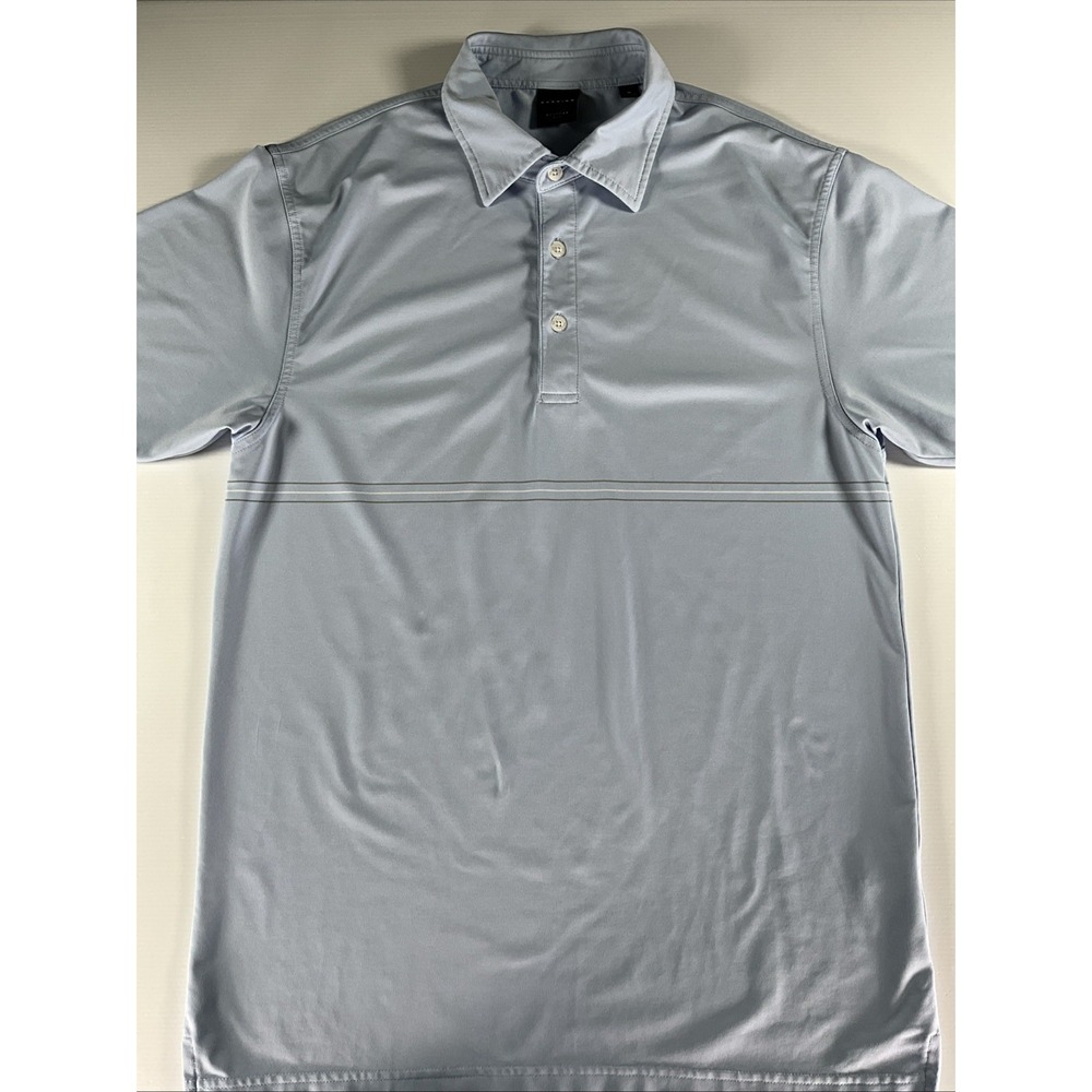 DUNNING Men's Medium M Golf Club Short Sleeve Shirt Regular Fit Sky Blue